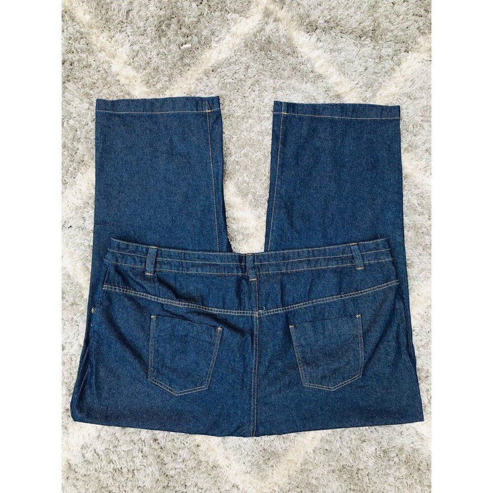 Woman Within Womens Cropped Jeans Blue Medium Wash Denim Zip Plus 30W New